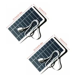 2W Solar Panel With USB Waterproof Outdoor Hiking  Charging Bank